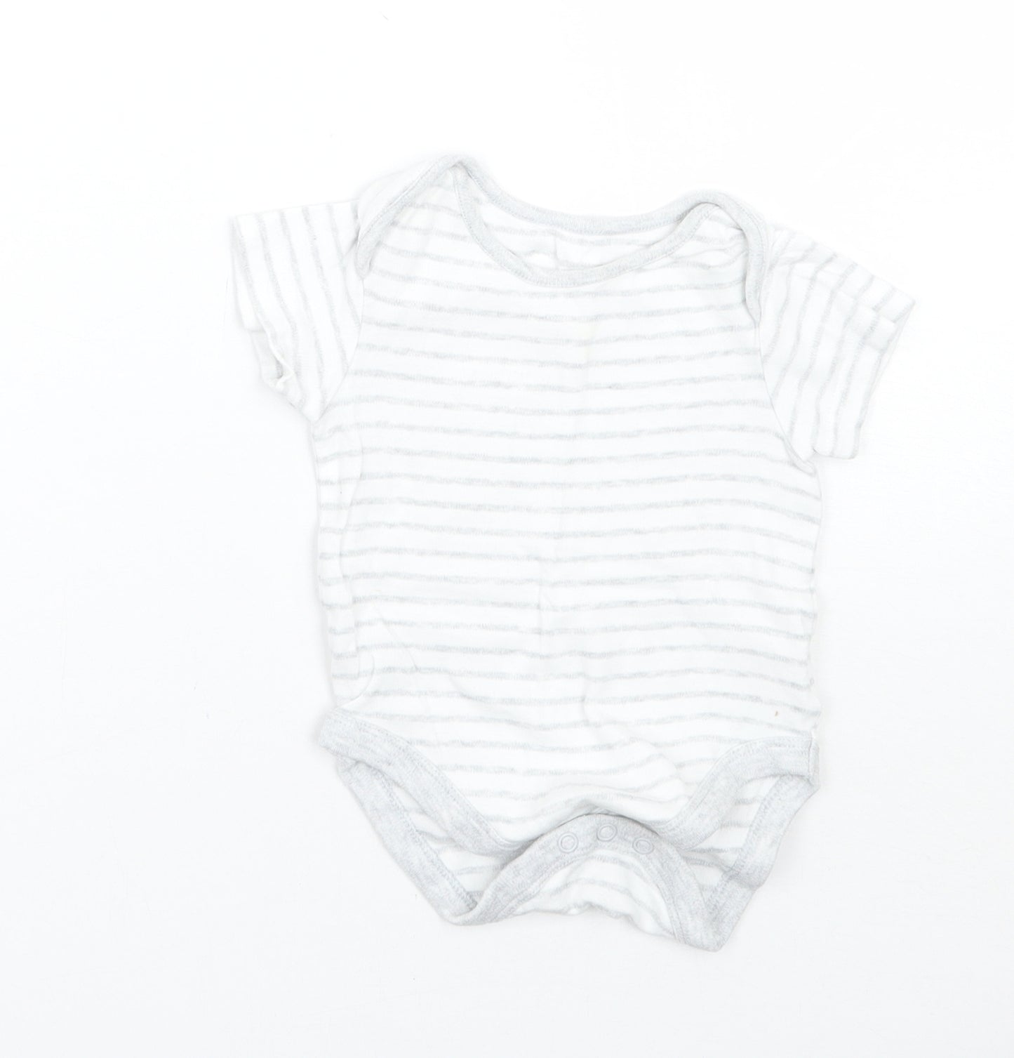 Mothercare Baby Grey Striped  Babygrow One-Piece Size 6-9 Months