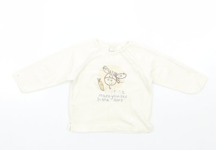 Little bundle Baby Ivory   Pullover Jumper Size 9-12 Months