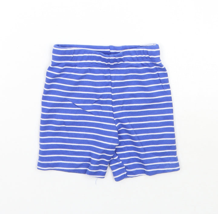 F&F Baby Blue Striped Cropped Trousers Size 6-9 Months