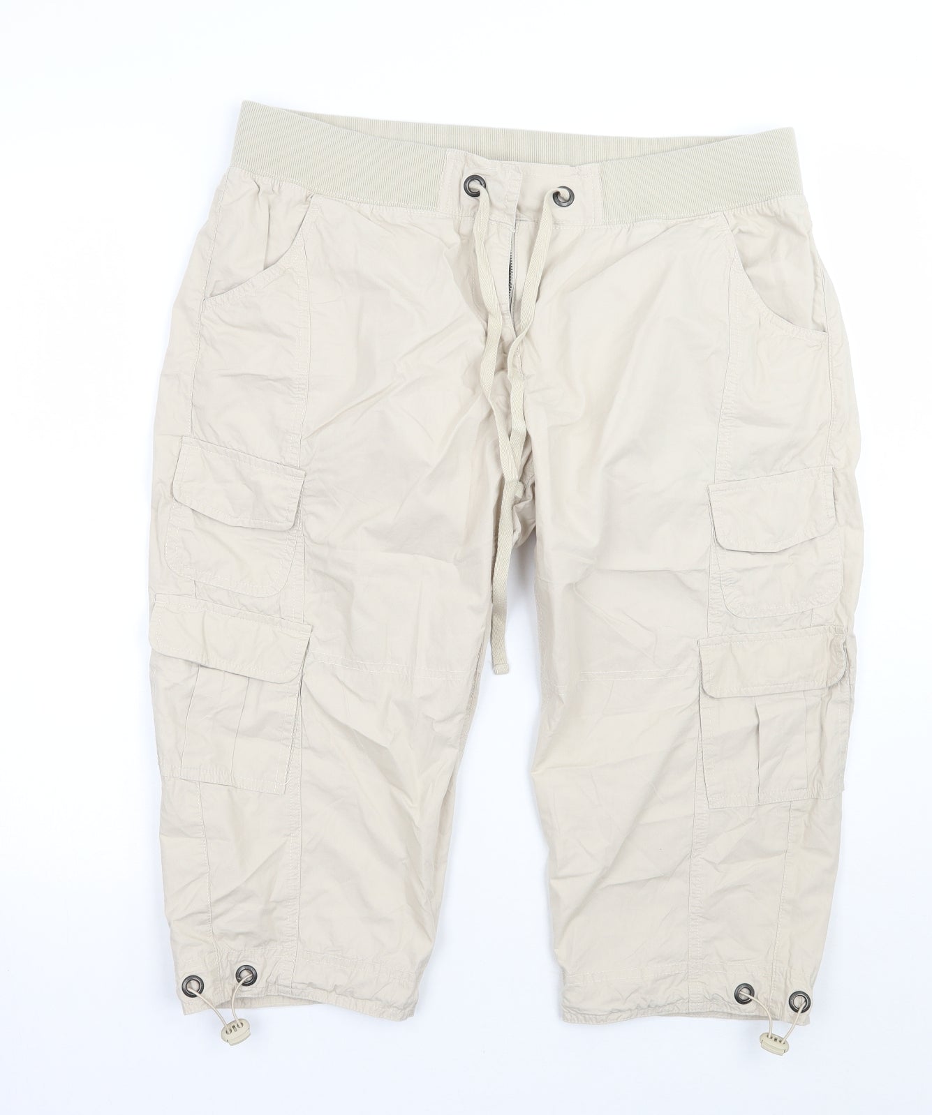 Crew Clothing Womens Beige   Cargo Trousers Size 16  - legs 18 in