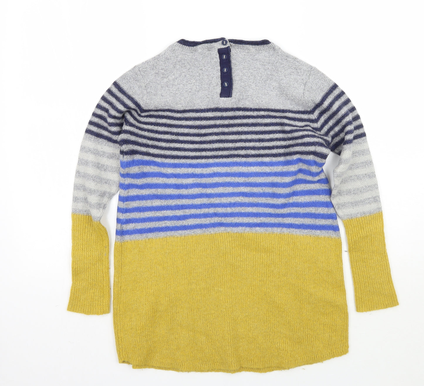 White Stuff Womens Yellow Striped  Pullover Jumper Size 14