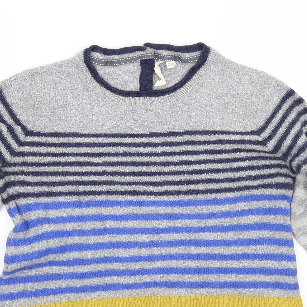 White Stuff Womens Yellow Striped  Pullover Jumper Size 14
