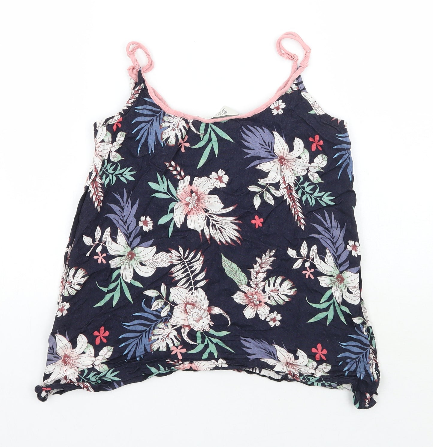Primark Womens Blue Floral  Basic Tank Size S