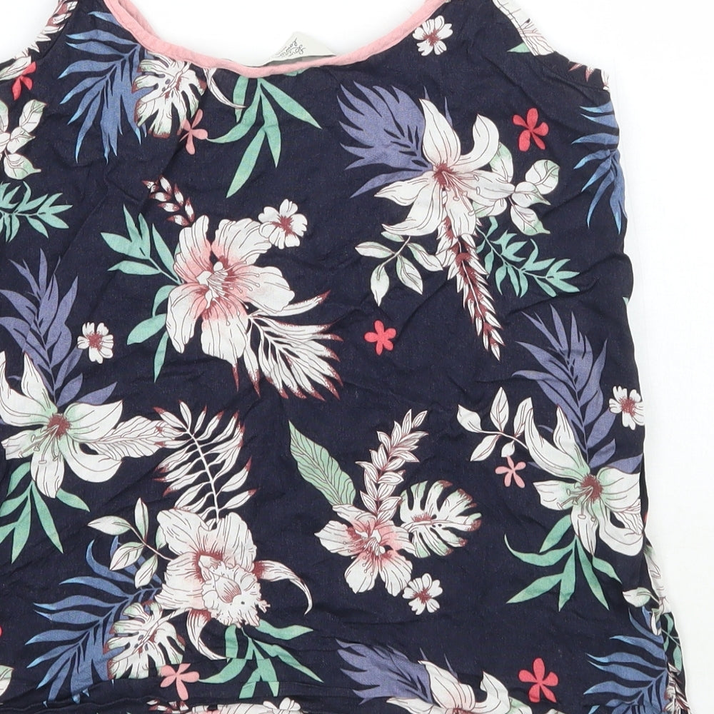 Primark Womens Blue Floral  Basic Tank Size S