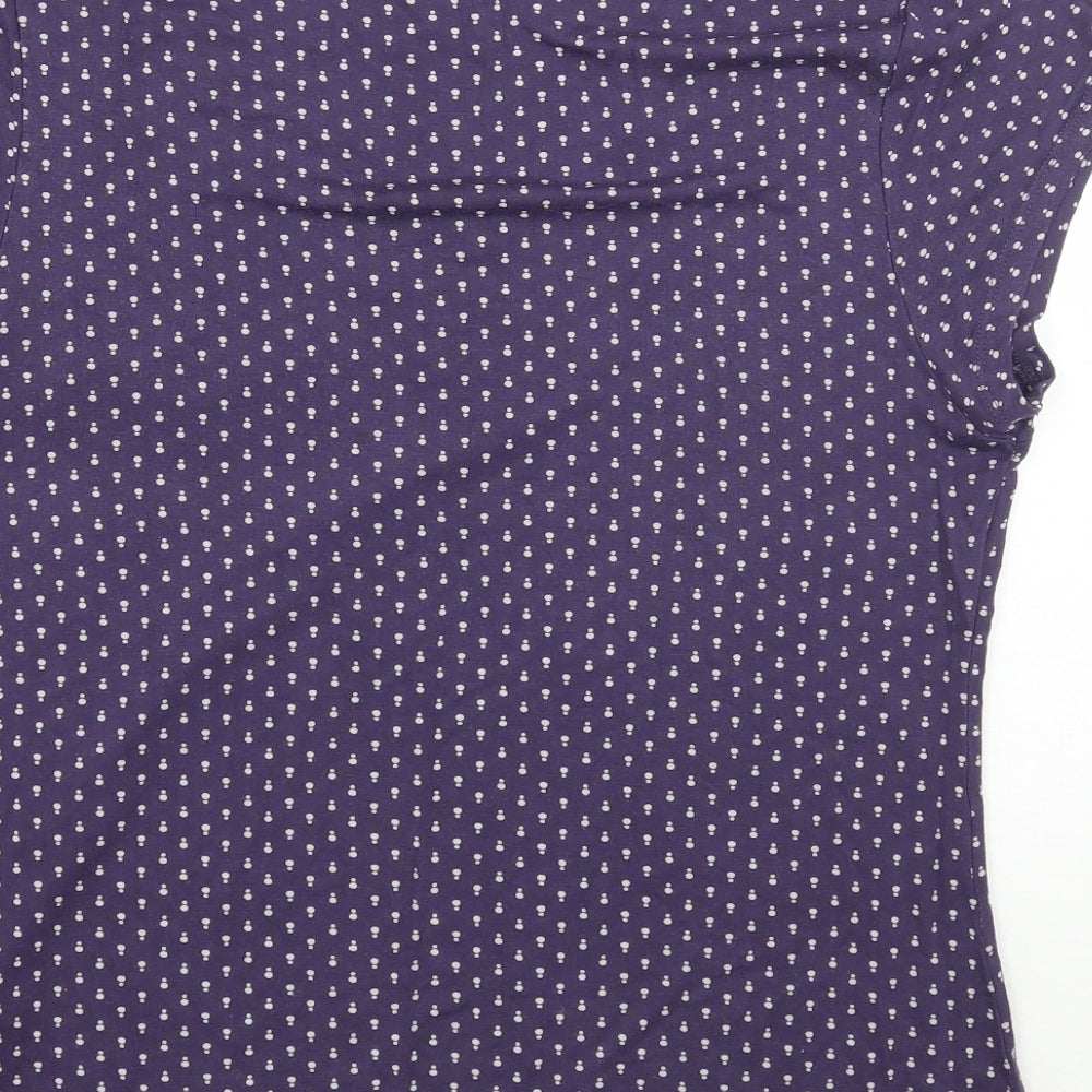 Matalan Womens Purple Geometric  Basic T-Shirt Size 16