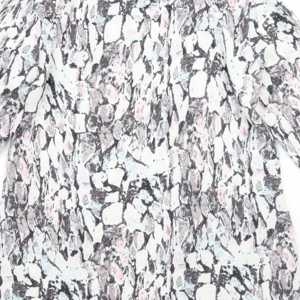 F&F Womens White Animal Print  Basic T-Shirt Size 14