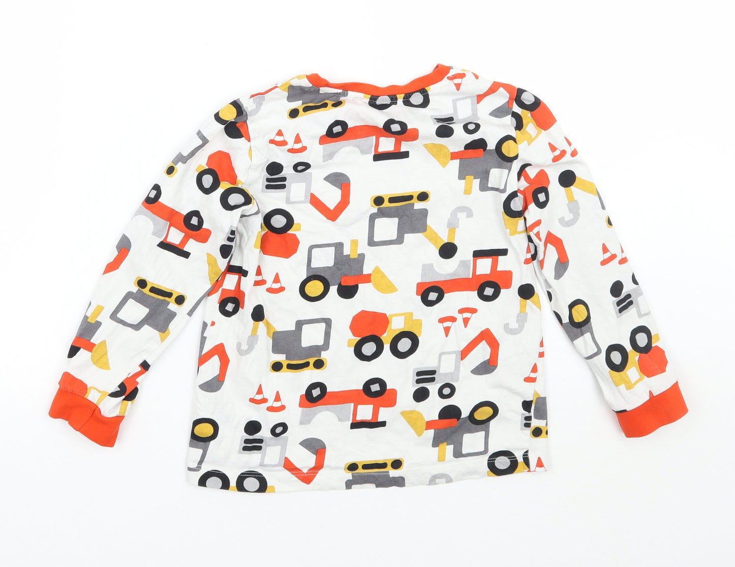 F&F Boys White Geometric  Basic T-Shirt Size 5-6 Years