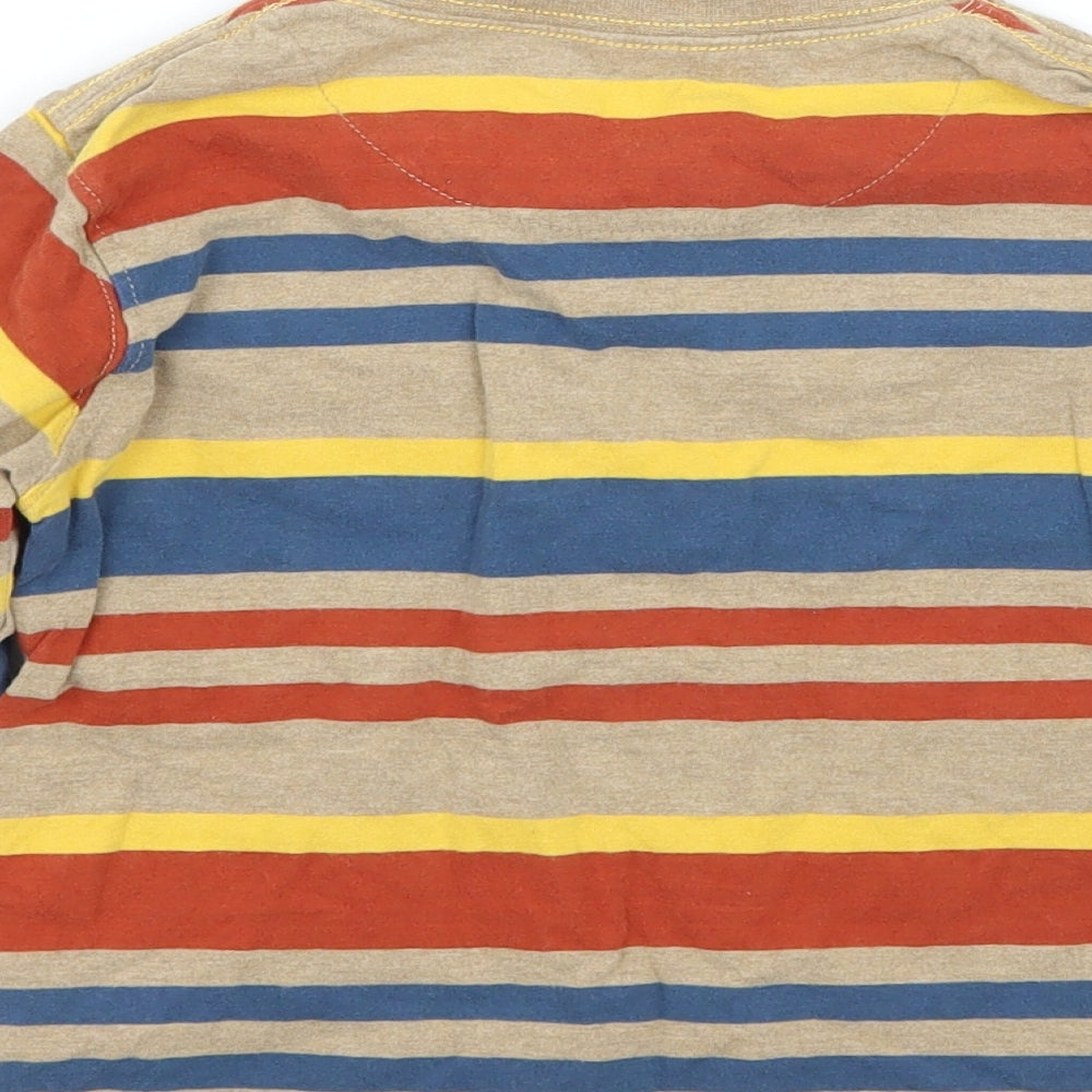 John Lewis Boys Brown Striped  Basic T-Shirt Size 5 Years