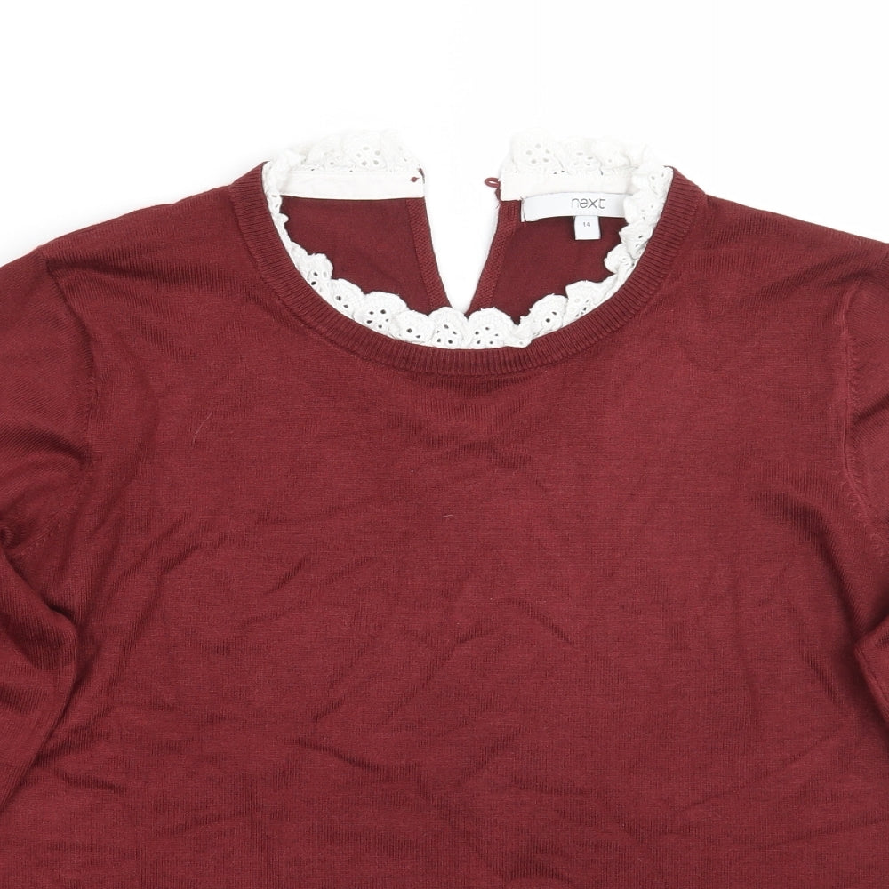 NEXT Womens Red   Pullover Jumper Size 14