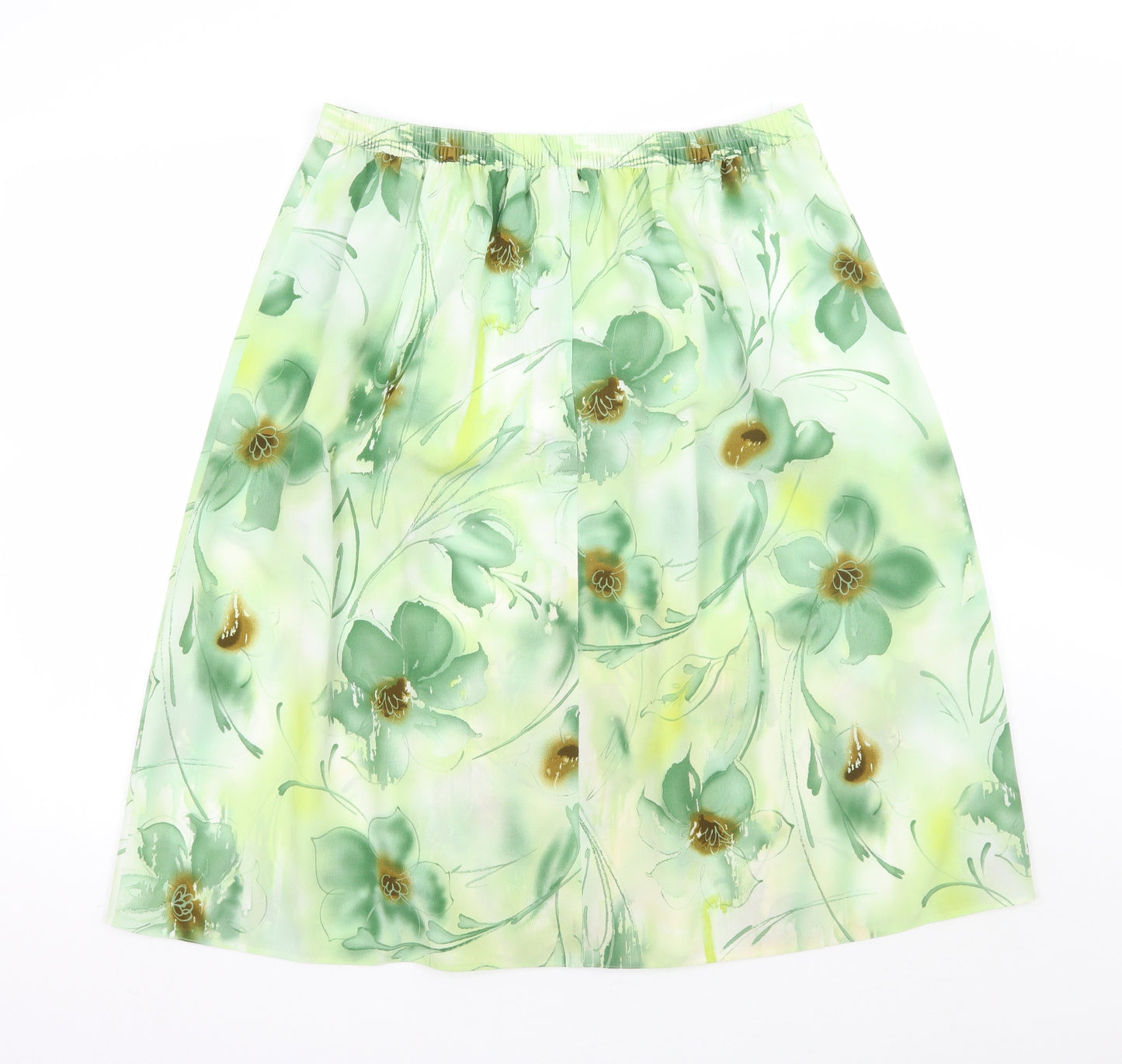 Honor Milburn Womens Green Floral  A-Line Skirt Size 16