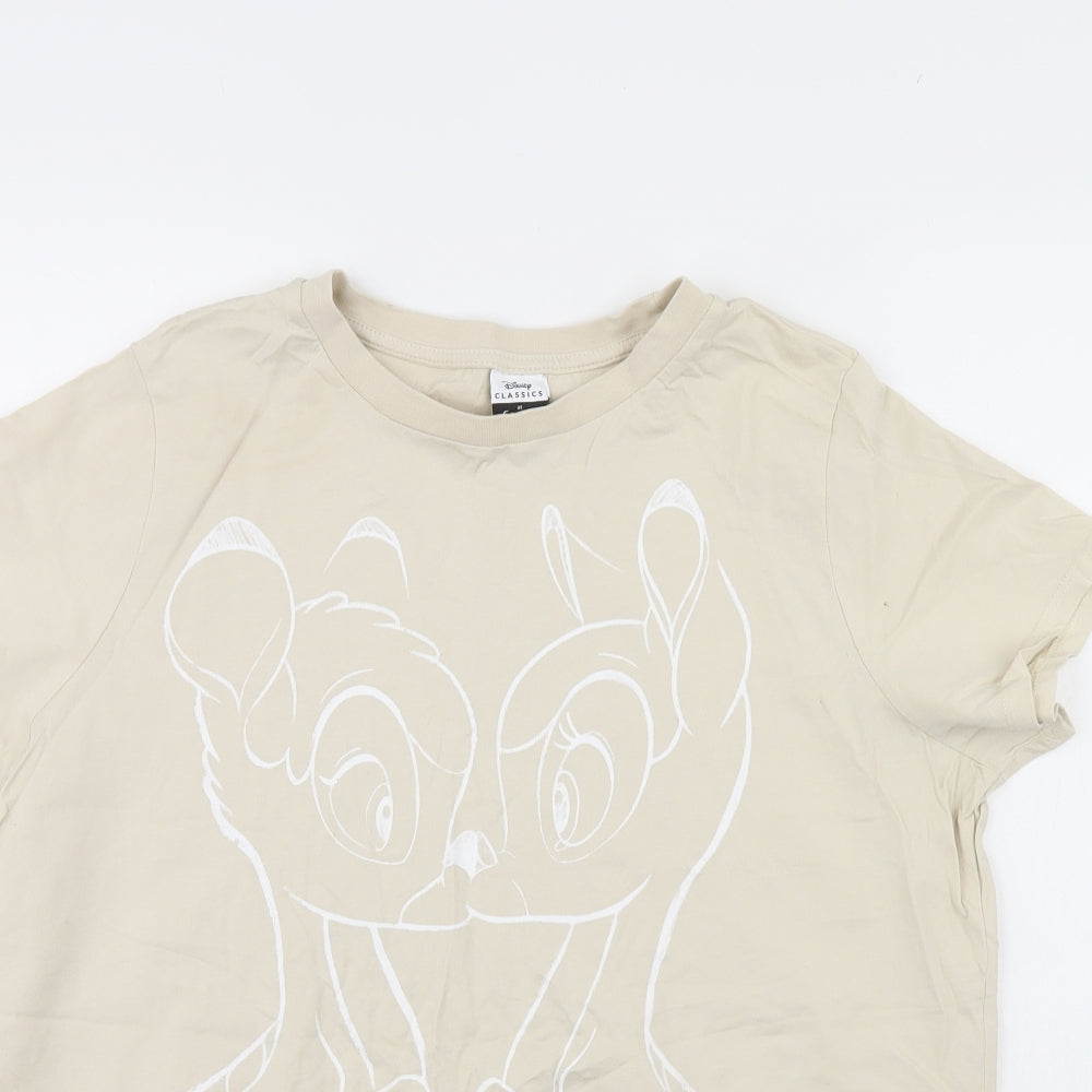 George Womens Beige   Basic T-Shirt Size 18  - Disney