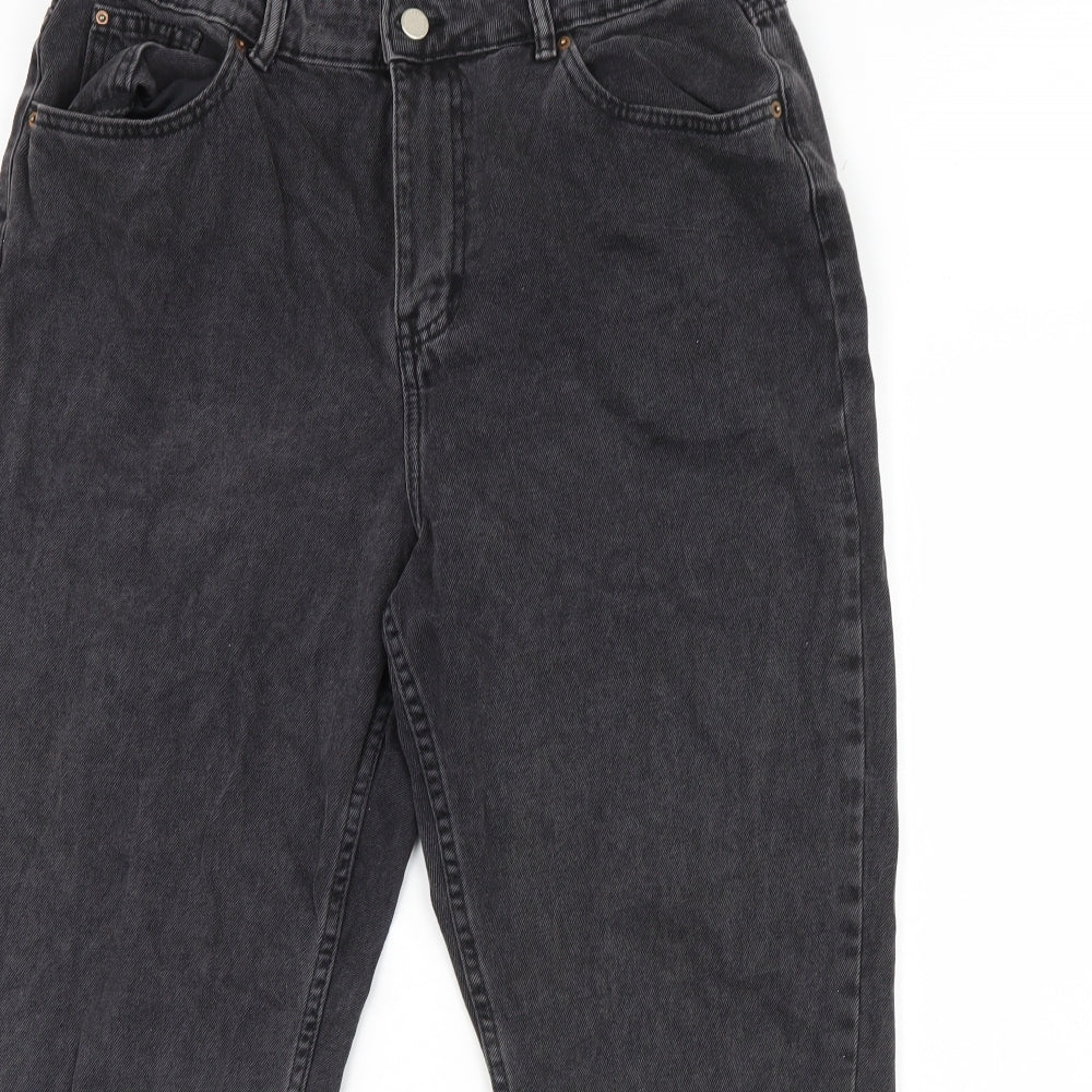 Denim cO Womens Black  Denim Straight Jeans Size 14 L28 in