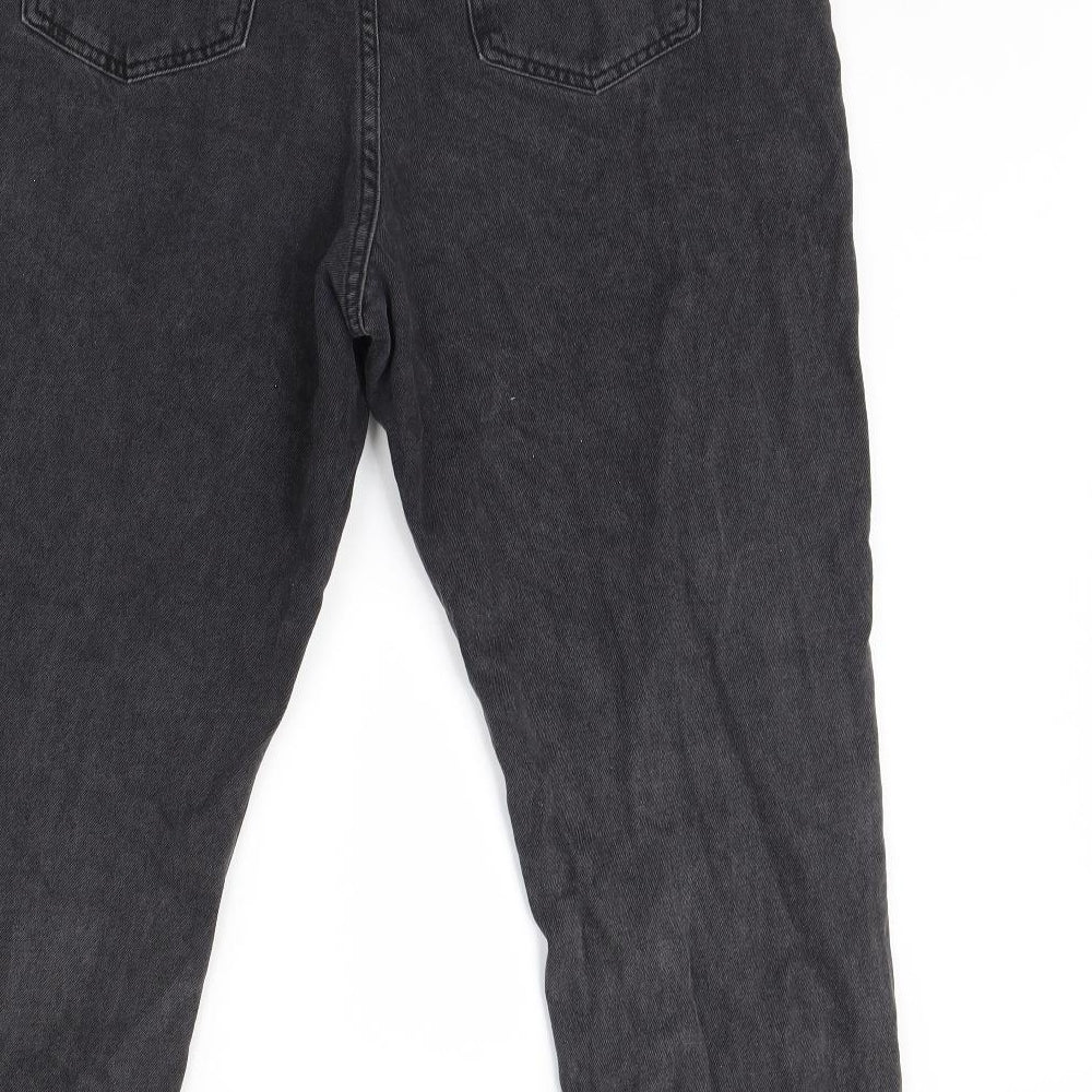 Denim cO Womens Black  Denim Straight Jeans Size 14 L28 in