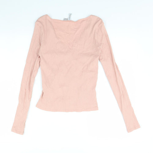 Divided Womens Pink   Basic Blouse Size L