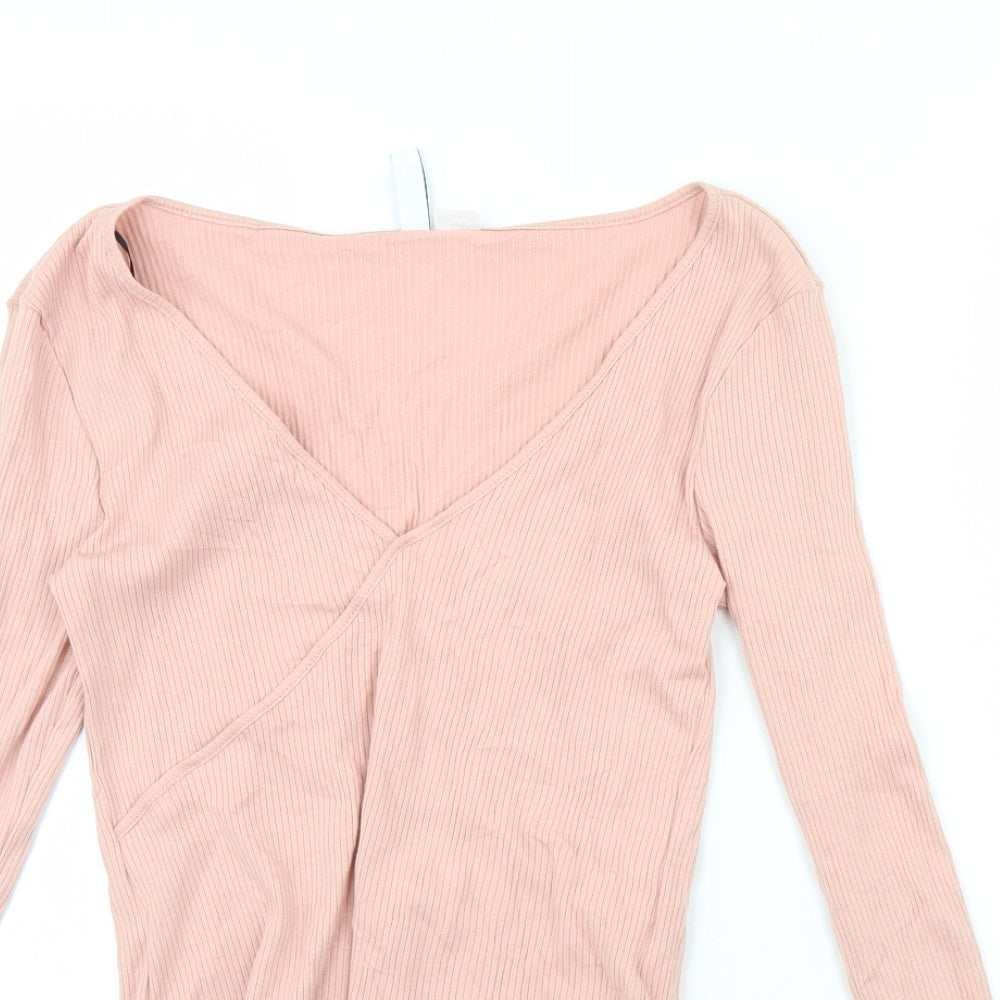 Divided Womens Pink   Basic Blouse Size L