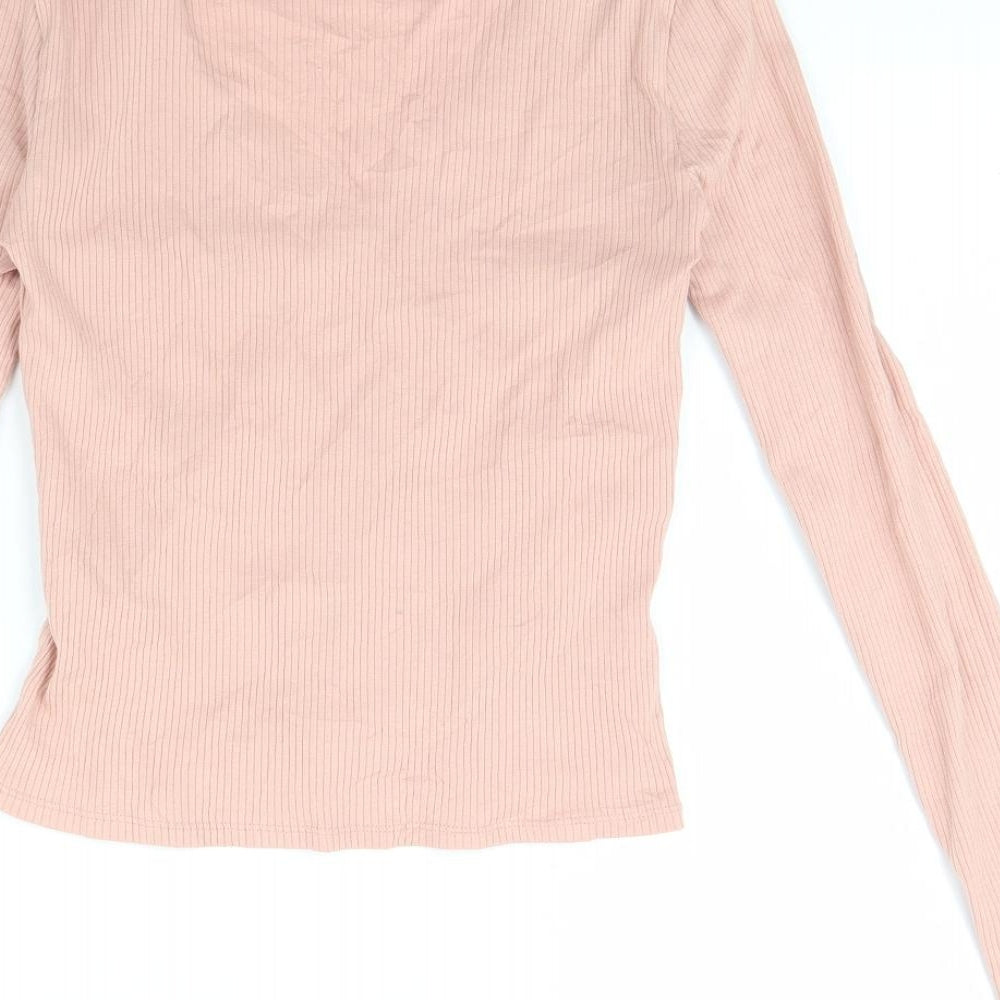 Divided Womens Pink   Basic Blouse Size L