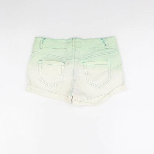 Denim co Girls Green   Cut-Off Shorts Size 11 Years