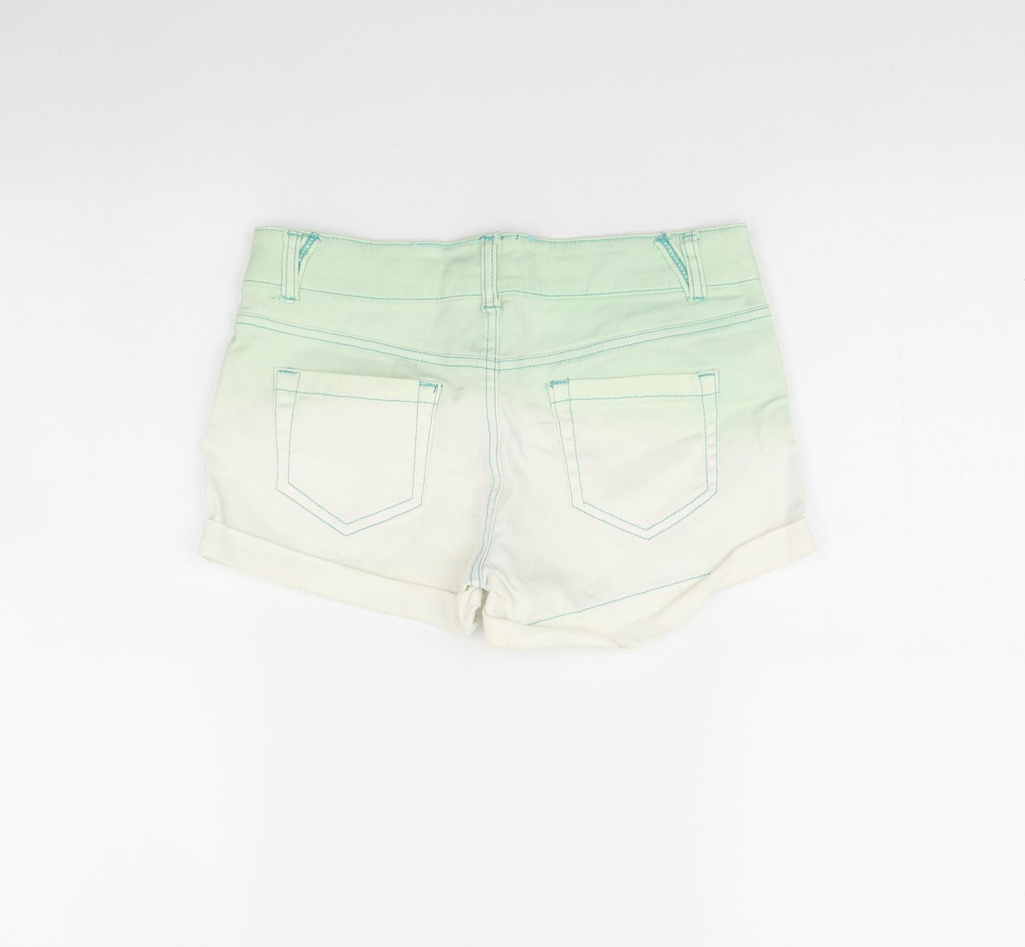 Denim co Girls Green   Cut-Off Shorts Size 11 Years