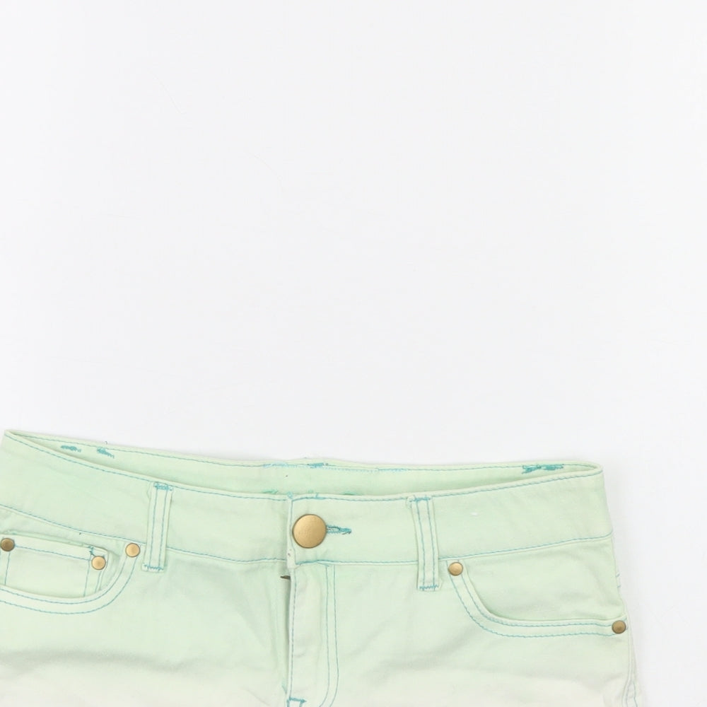 Denim co Girls Green   Cut-Off Shorts Size 11 Years
