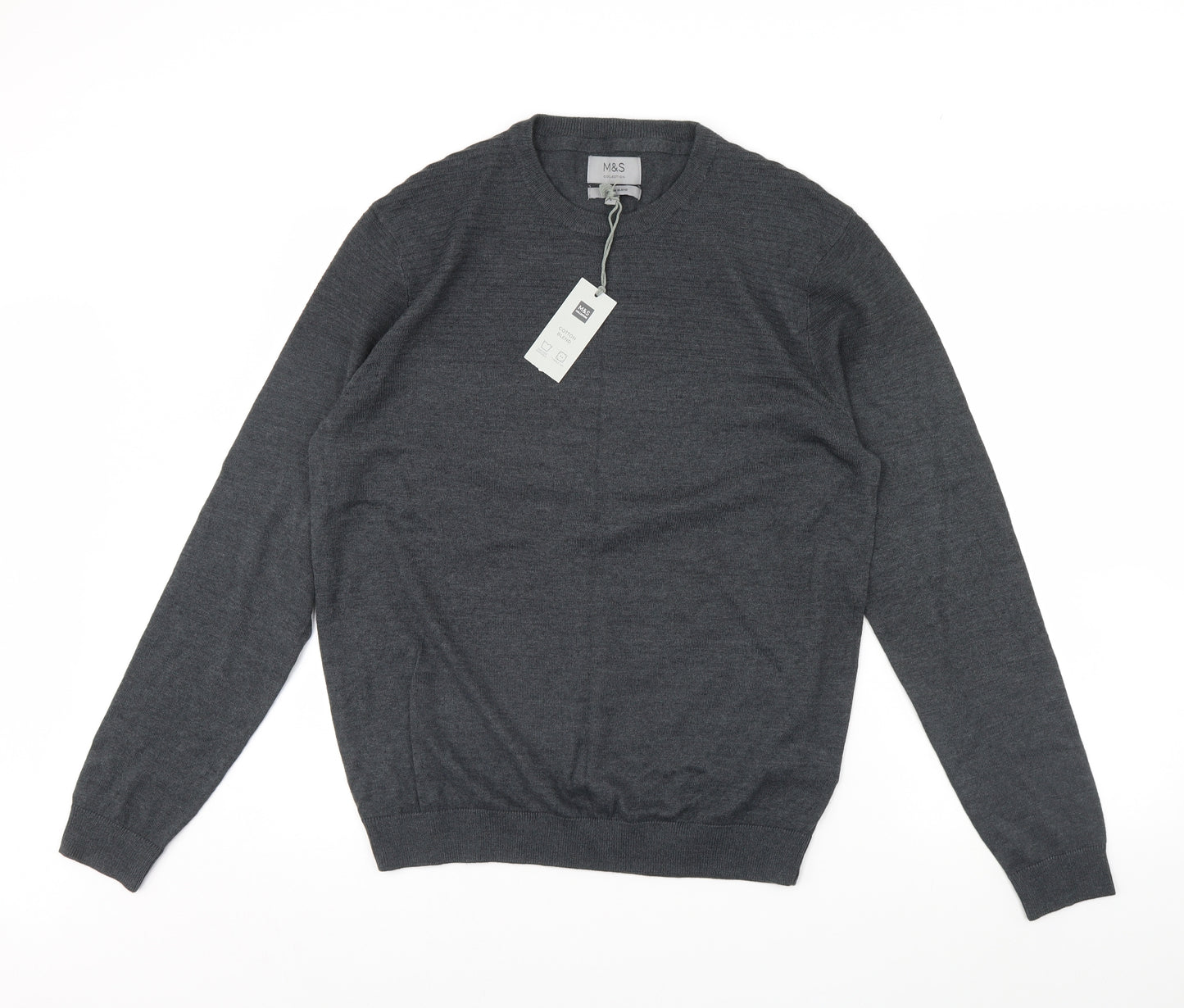 m&s Mens Grey   Pullover Jumper Size L