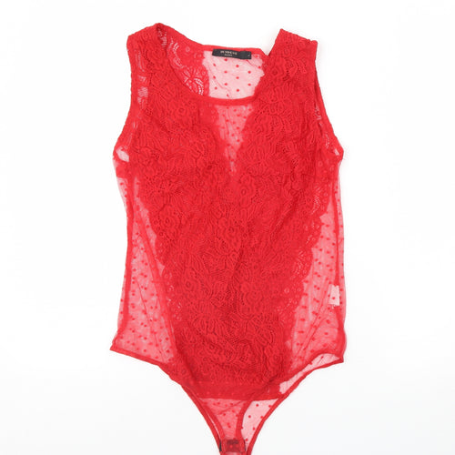 Vogue Paris Womens Red   Bodysuit One-Piece Size L