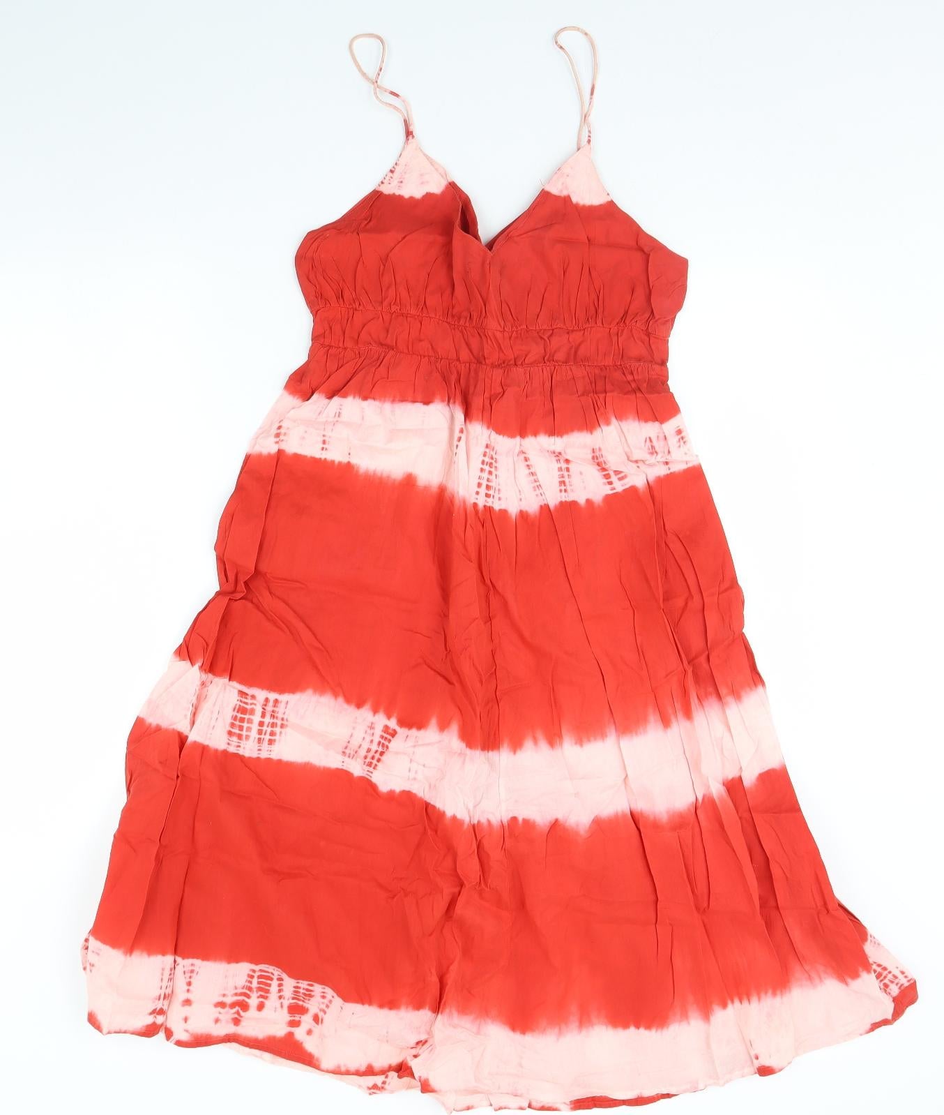 paper sun Womens Red Striped  Fit & Flare  Size 8