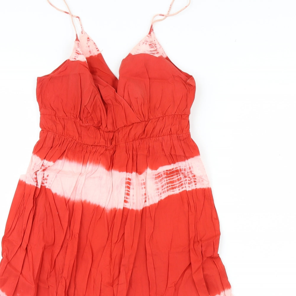 paper sun Womens Red Striped  Fit & Flare  Size 8