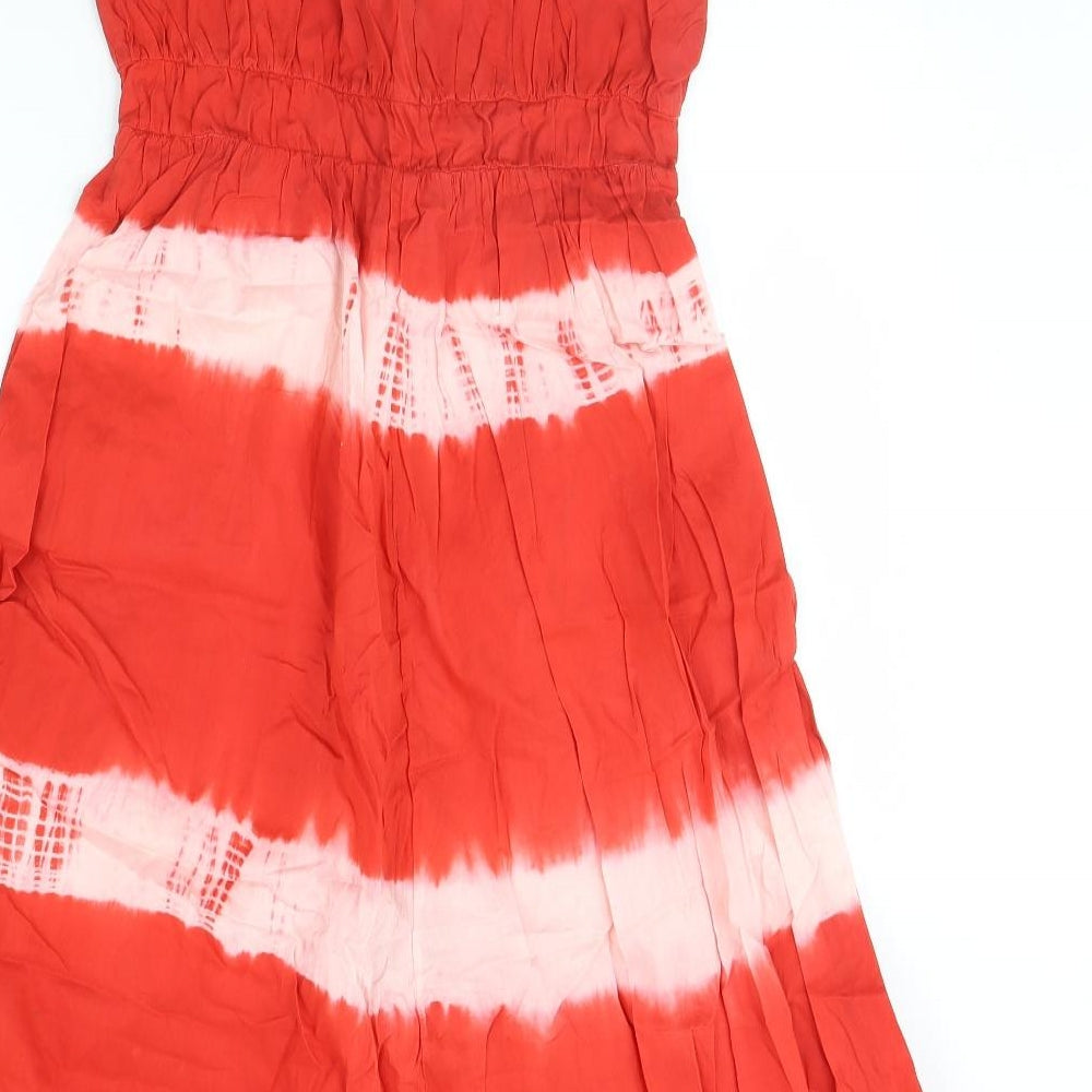 paper sun Womens Red Striped  Fit & Flare  Size 8