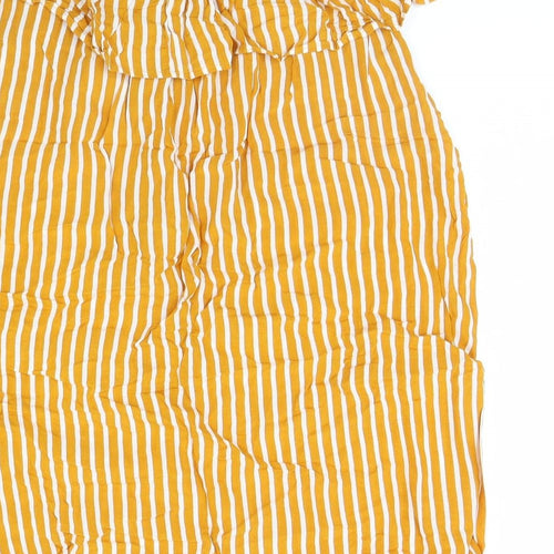 Primark Womens Yellow Striped  Mini  Size 14