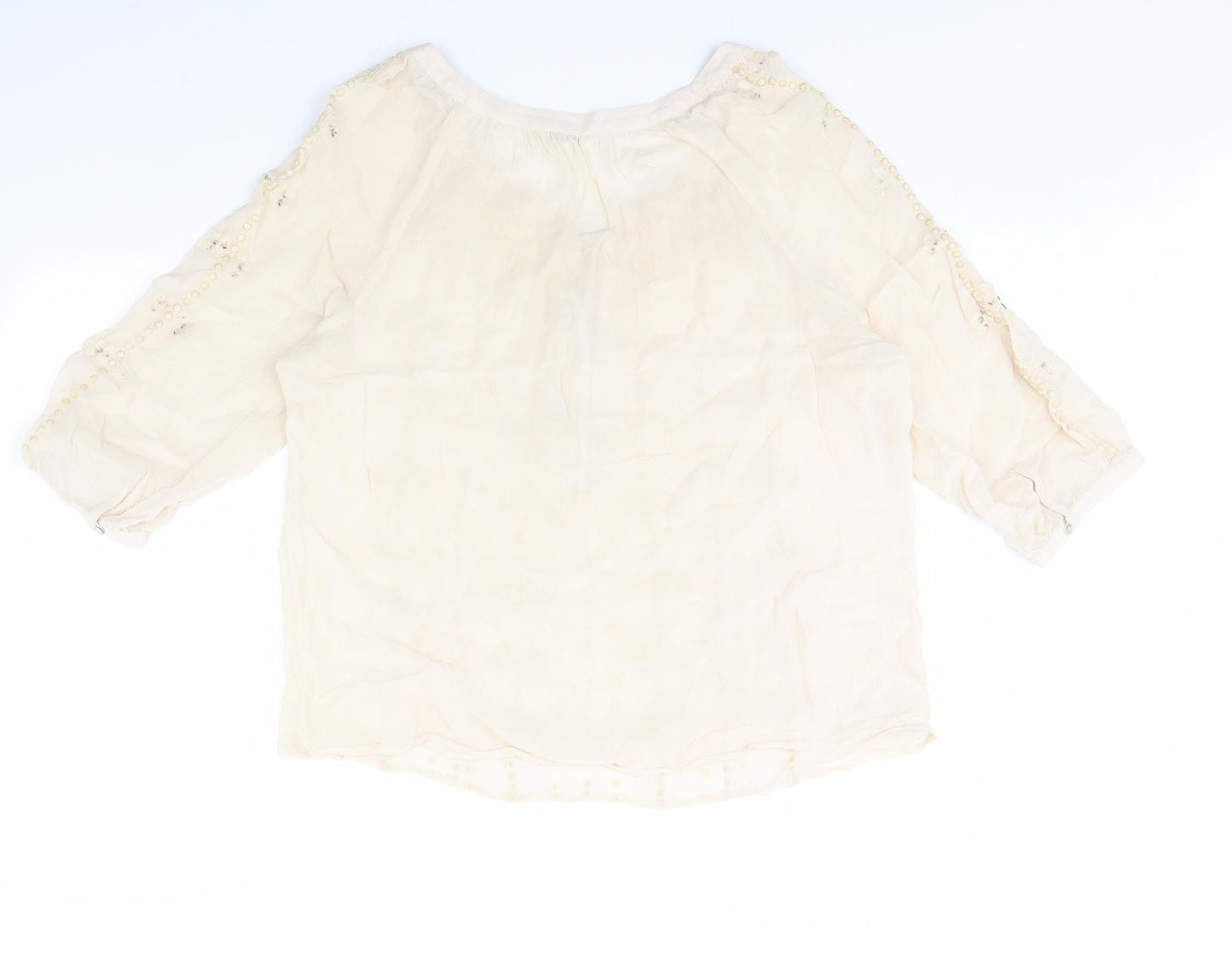 Monsoon Womens Beige   Basic Blouse Size 14
