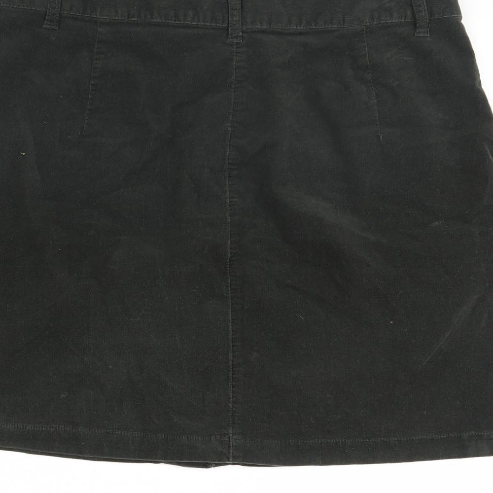 M&S Womens Green  Corduroy Mini Skirt Size 14