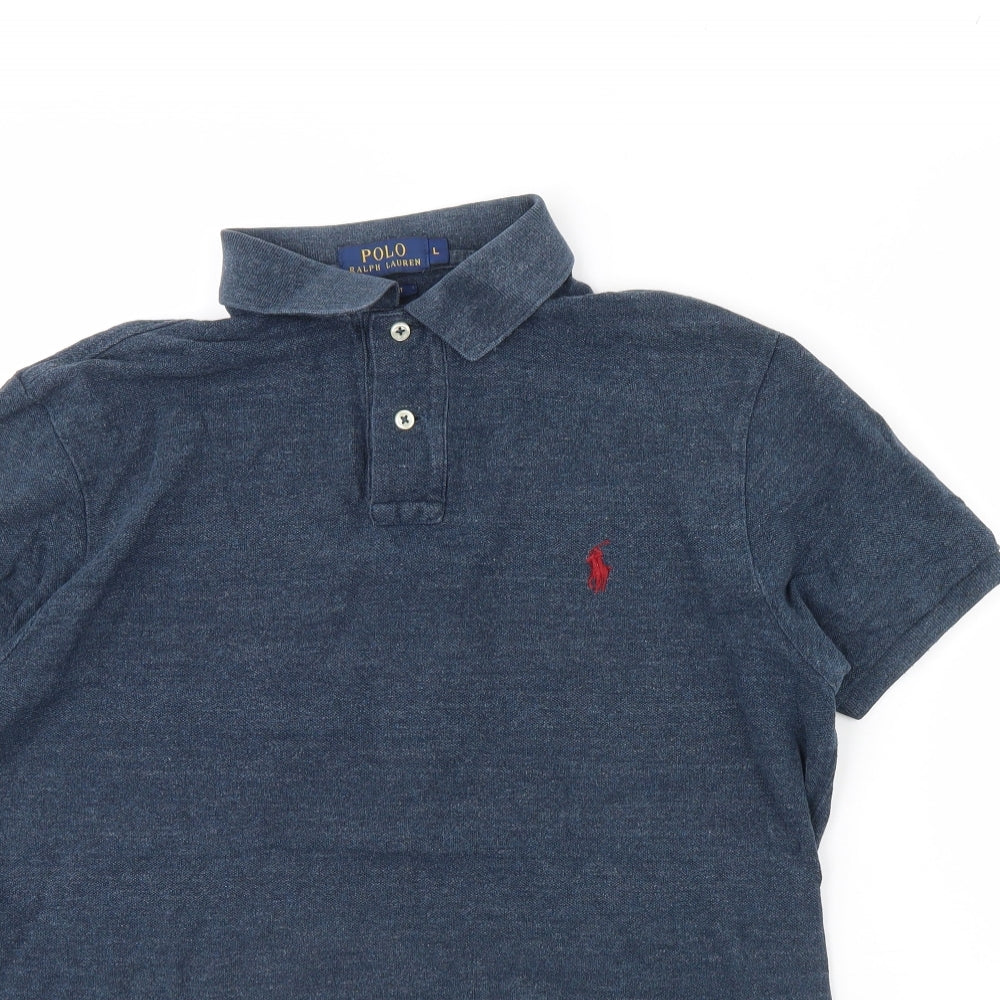 Ralph Lauren Mens Blue    Polo Size L