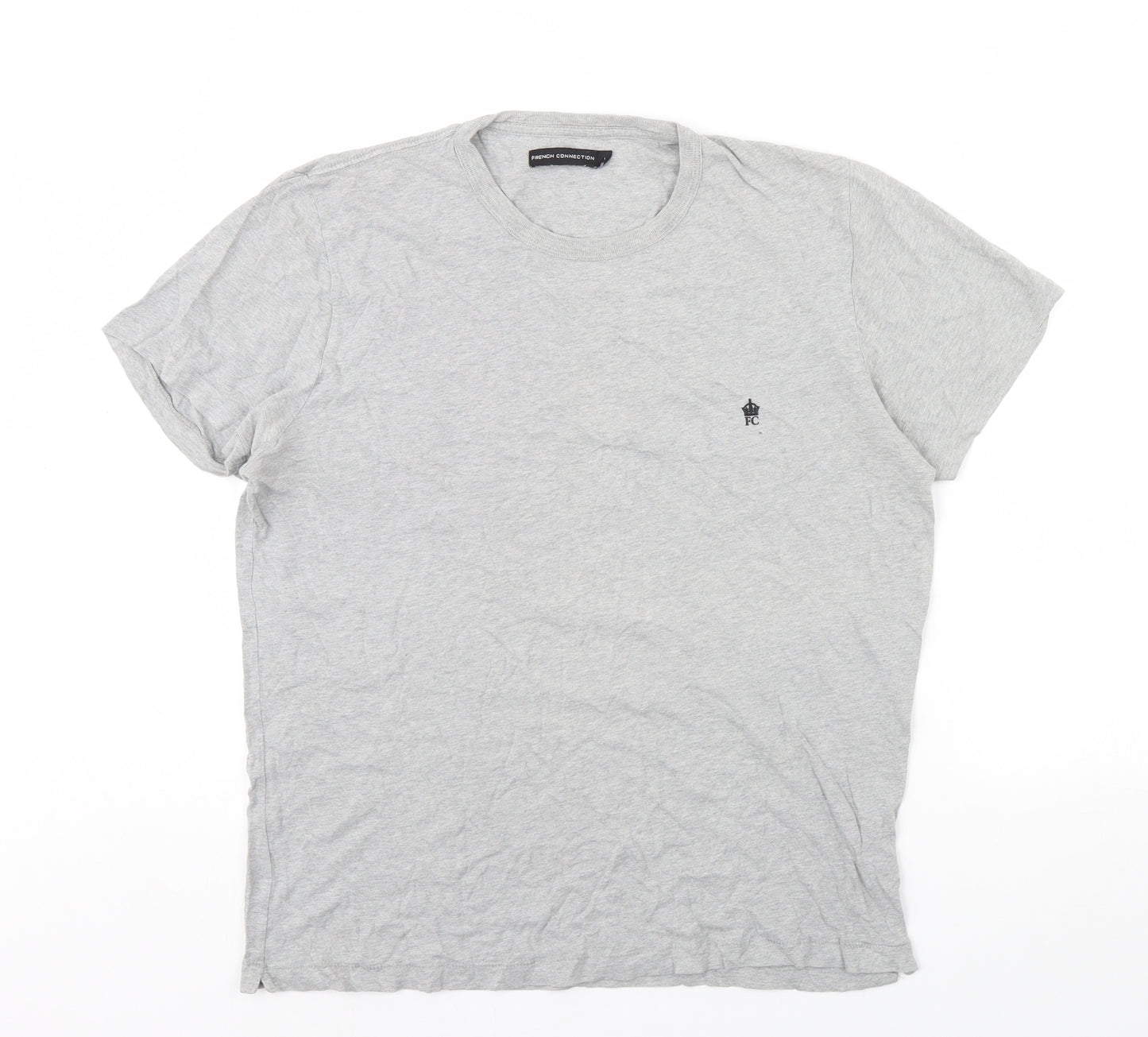 French Connection Mens Grey    T-Shirt Size L