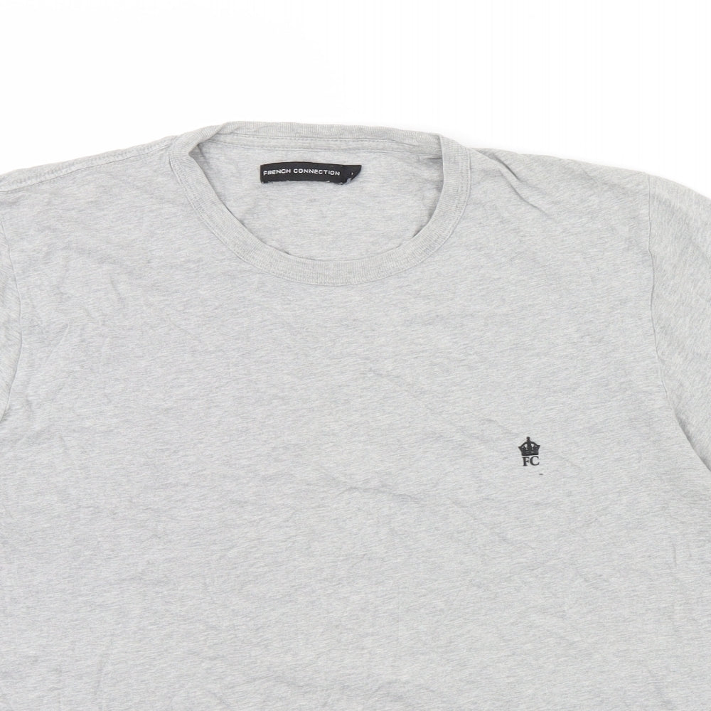 French Connection Mens Grey    T-Shirt Size L