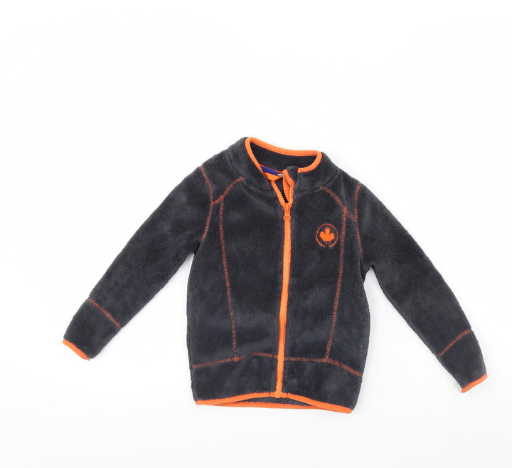 lulipu Boys Grey Fleece Jacket Size 3 Years