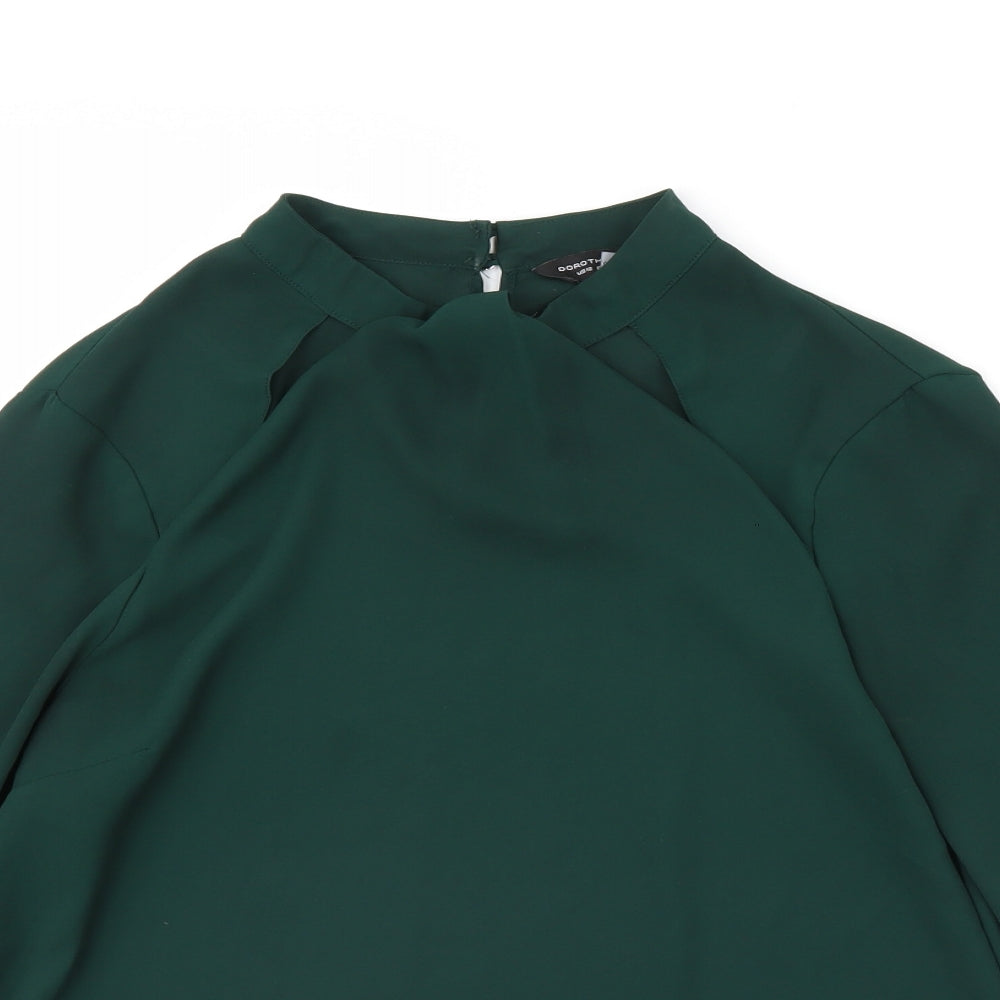 Dorothy Perkins Womens Green   Basic Blouse Size 16