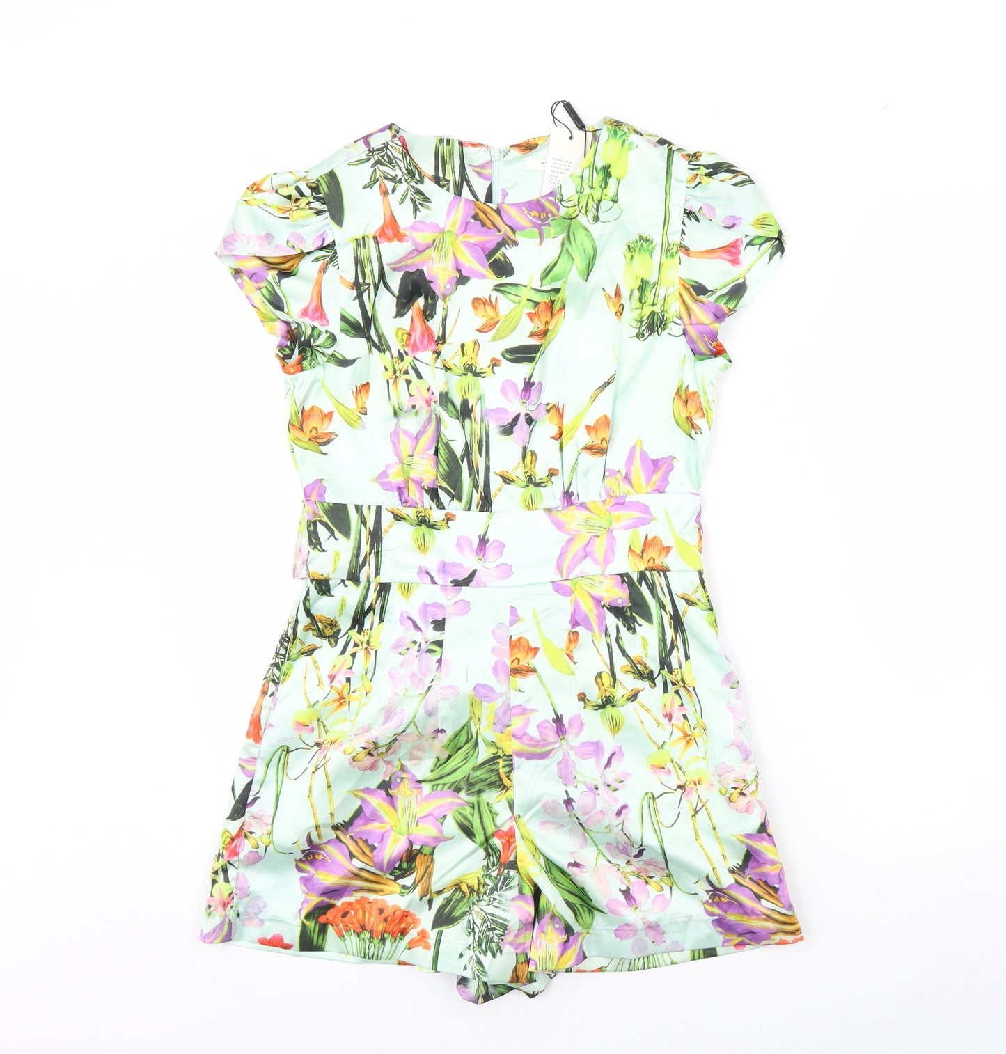 Darling Womens Green Floral  Playsuit One-Piece Size 10