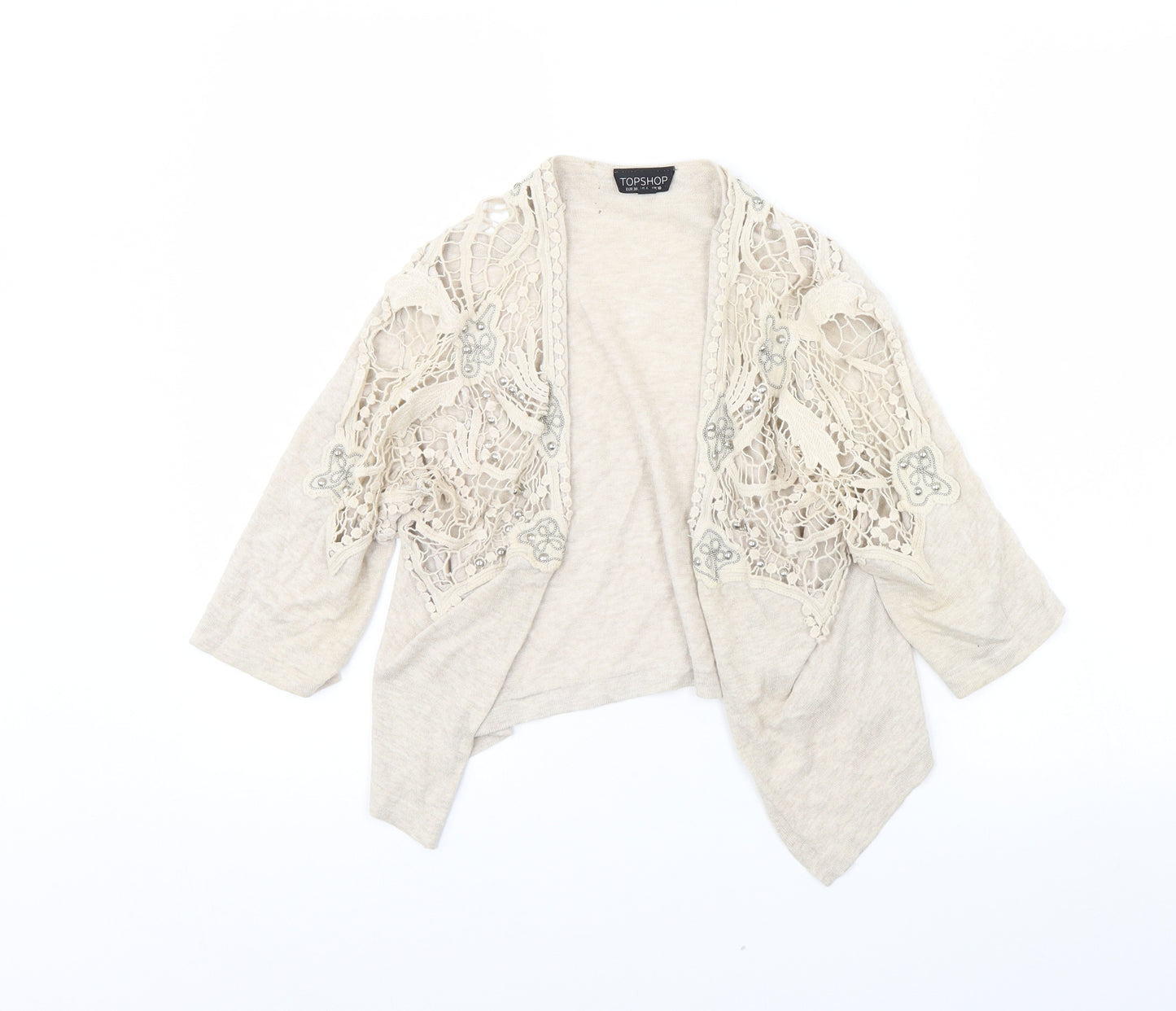 Topshop Womens Beige   Cardigan Jumper Size 10