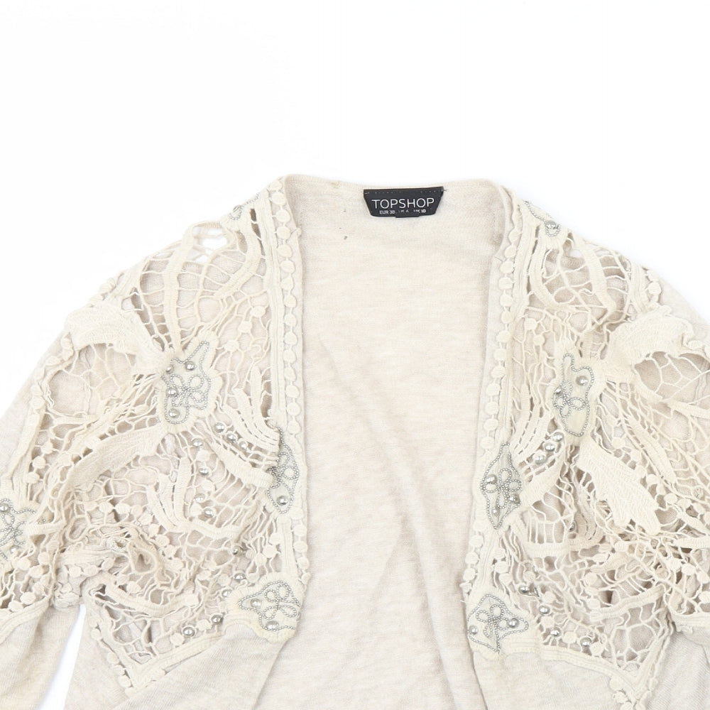 Topshop Womens Beige   Cardigan Jumper Size 10