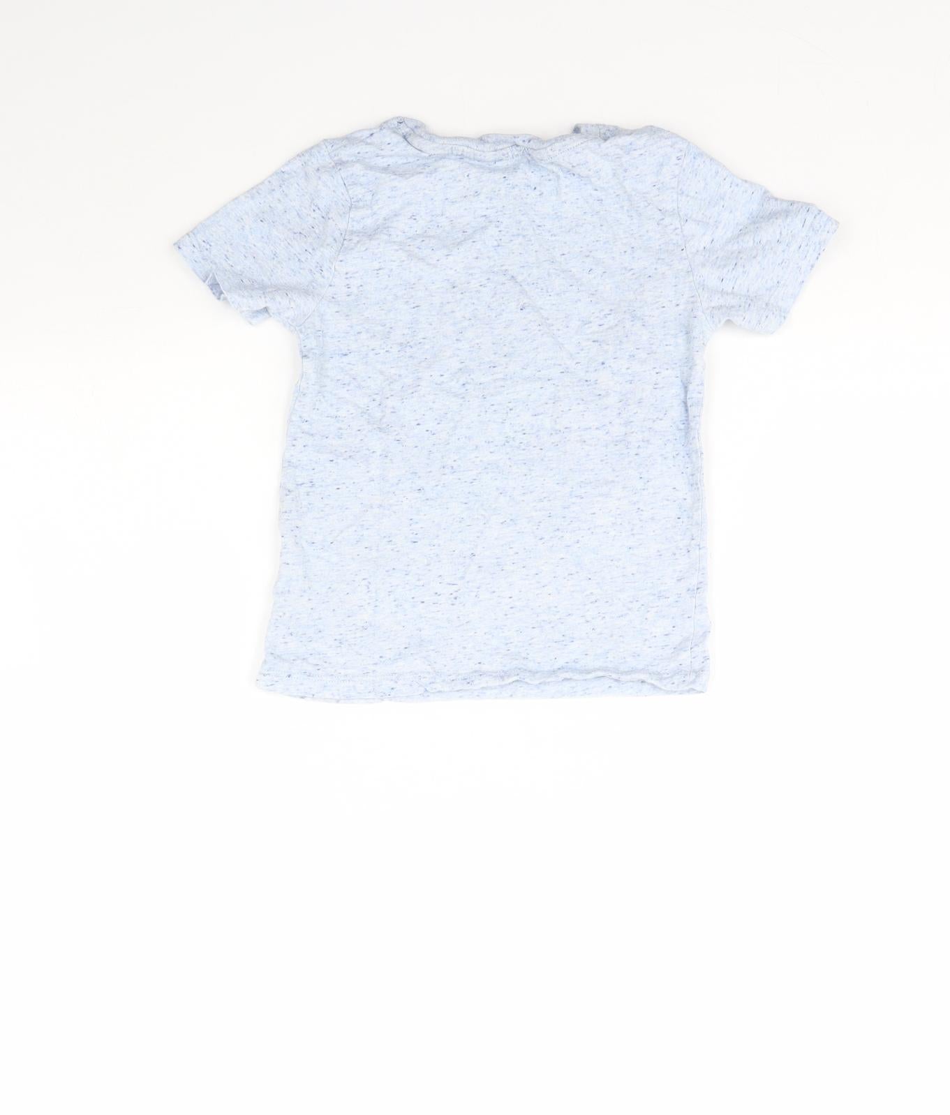 H&M Boys Blue   Basic T-Shirt Size 4 Years  - Shark