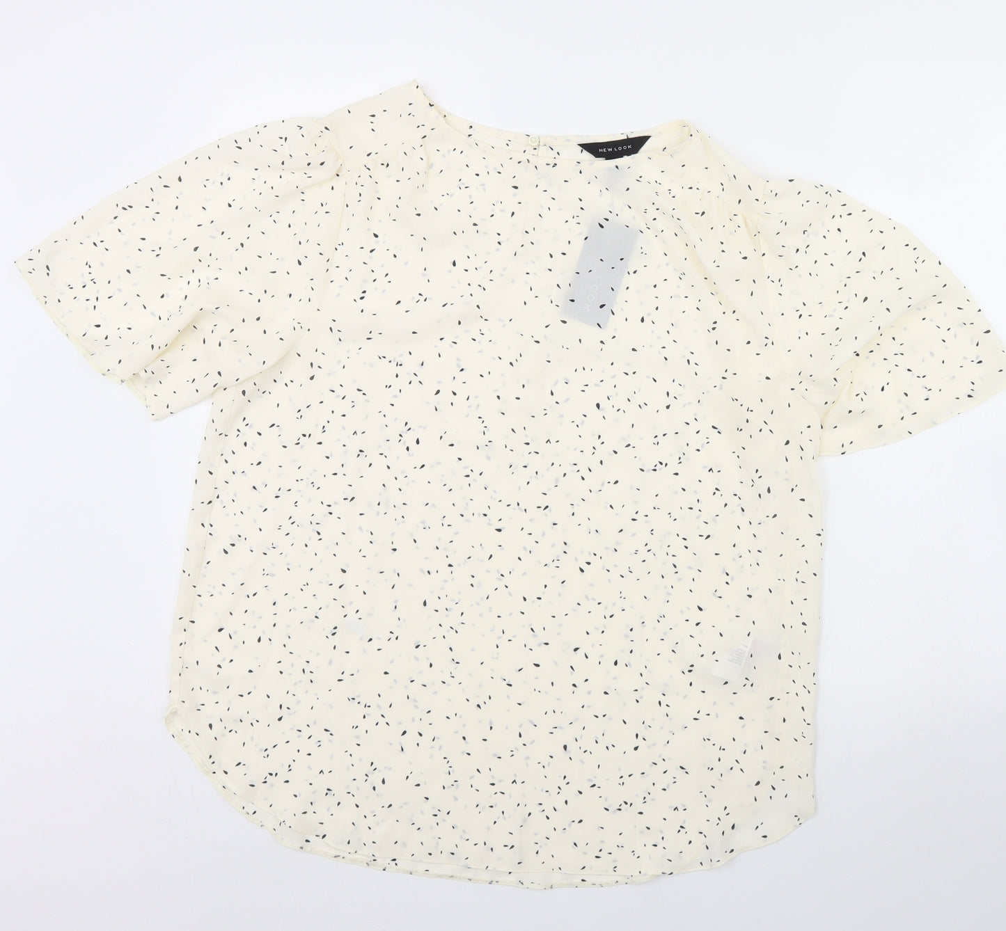 New Look Womens Ivory Polka Dot  Basic Blouse Size 16