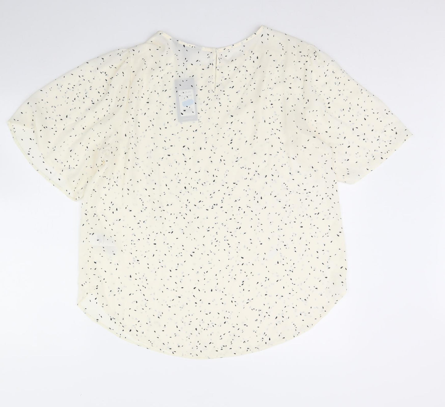 New Look Womens Ivory Polka Dot  Basic Blouse Size 16