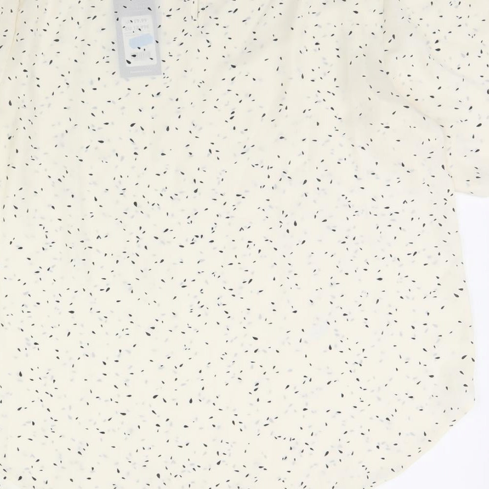 New Look Womens Ivory Polka Dot  Basic Blouse Size 16