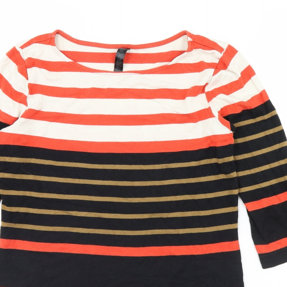 NEXT Womens Black Striped  Pullover Jumper Size 10