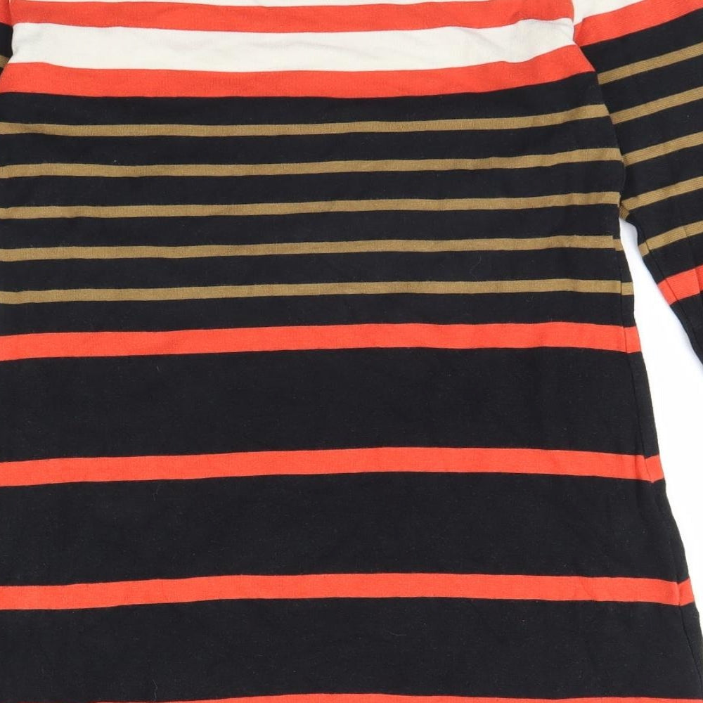 NEXT Womens Black Striped  Pullover Jumper Size 10