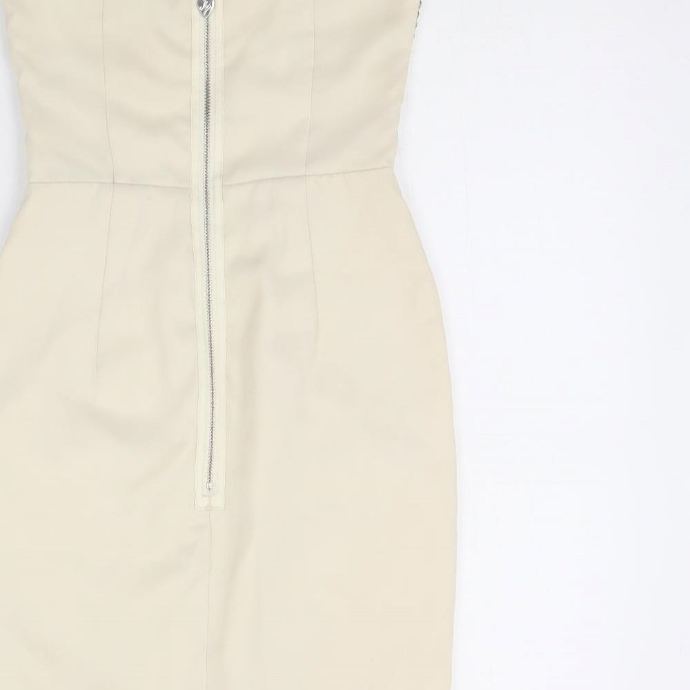 Lipsy Womens Beige   Bodycon  Size 8