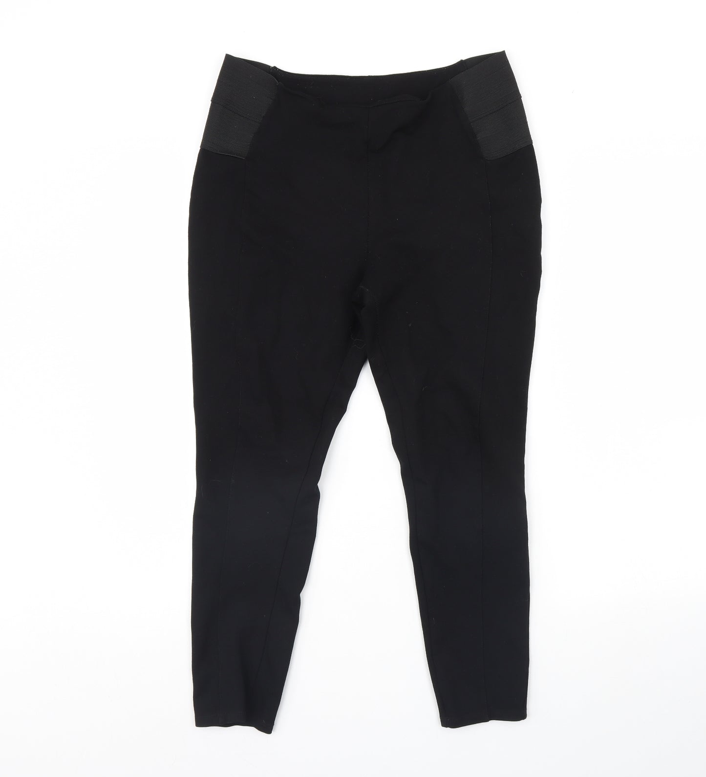 ESMARA Womens Black   Capri Leggings Size L L28 in