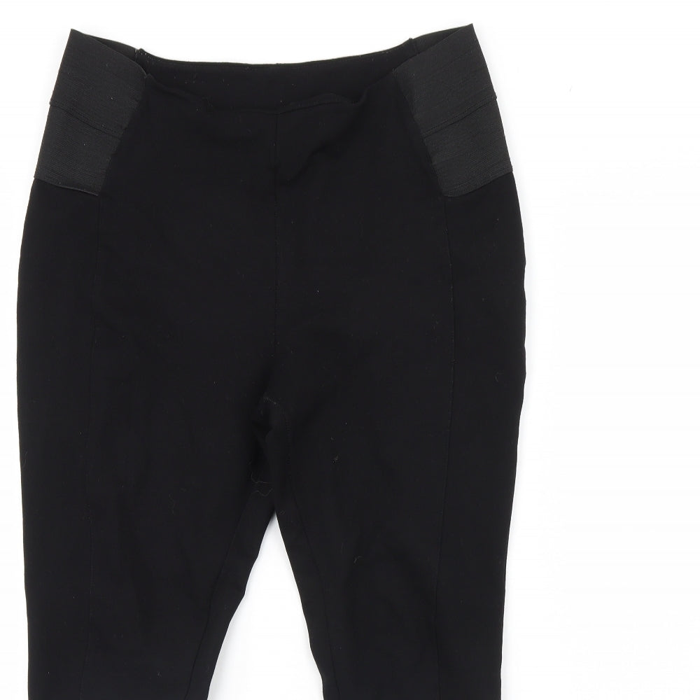 ESMARA Womens Black   Capri Leggings Size L L28 in