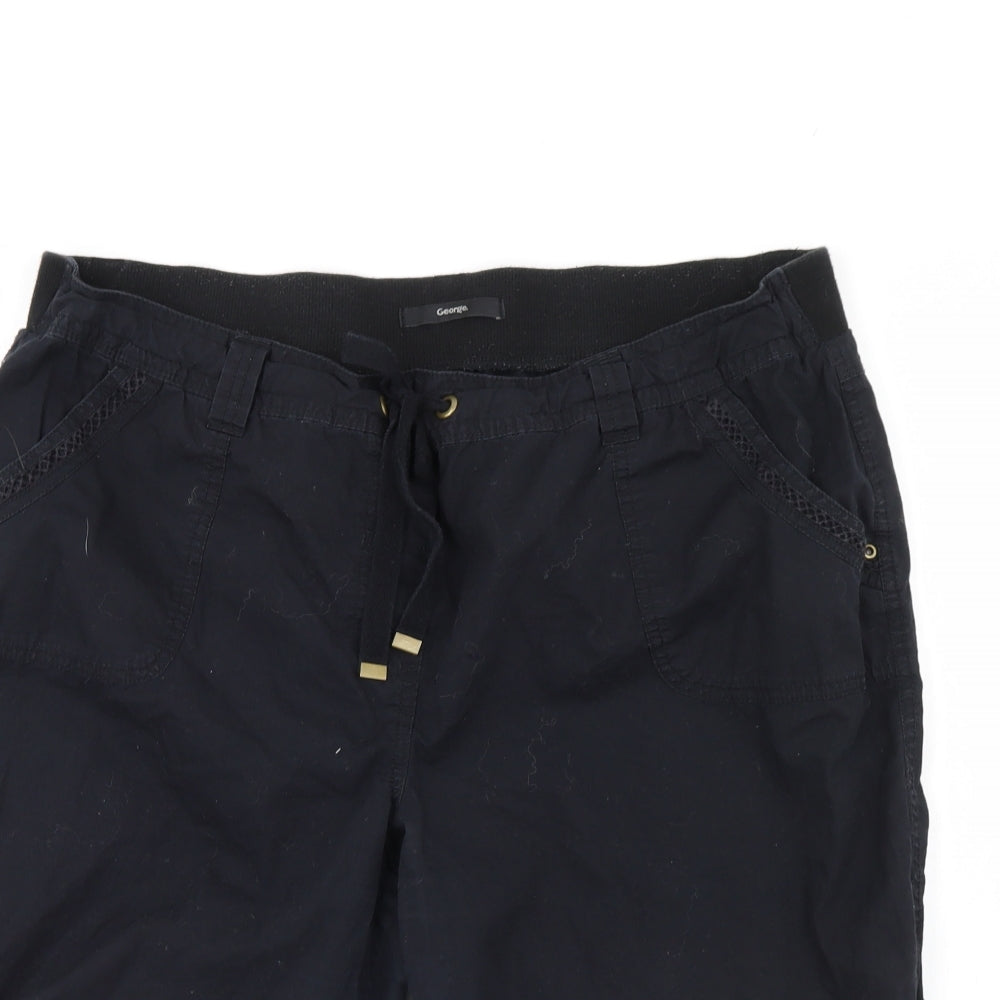George Womens Black   Chino Shorts Size 18