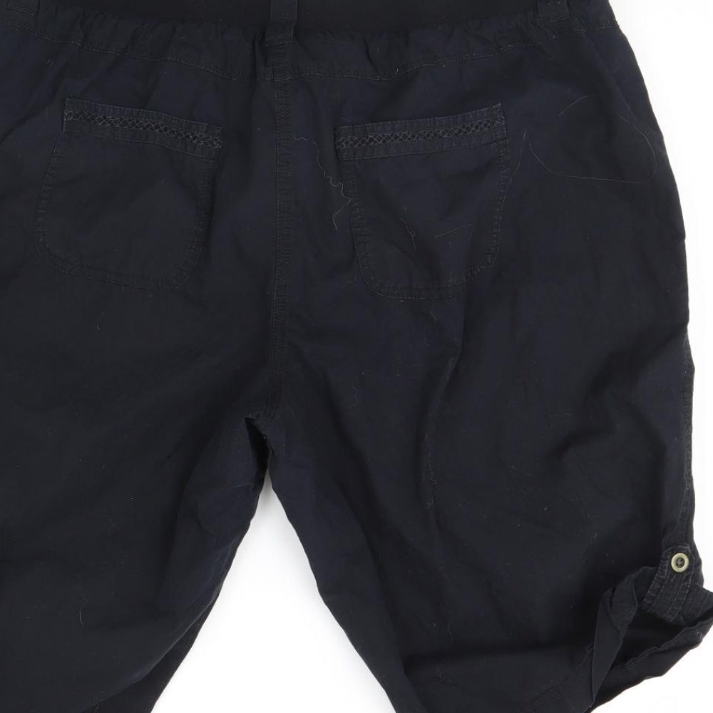 George Womens Black   Chino Shorts Size 18